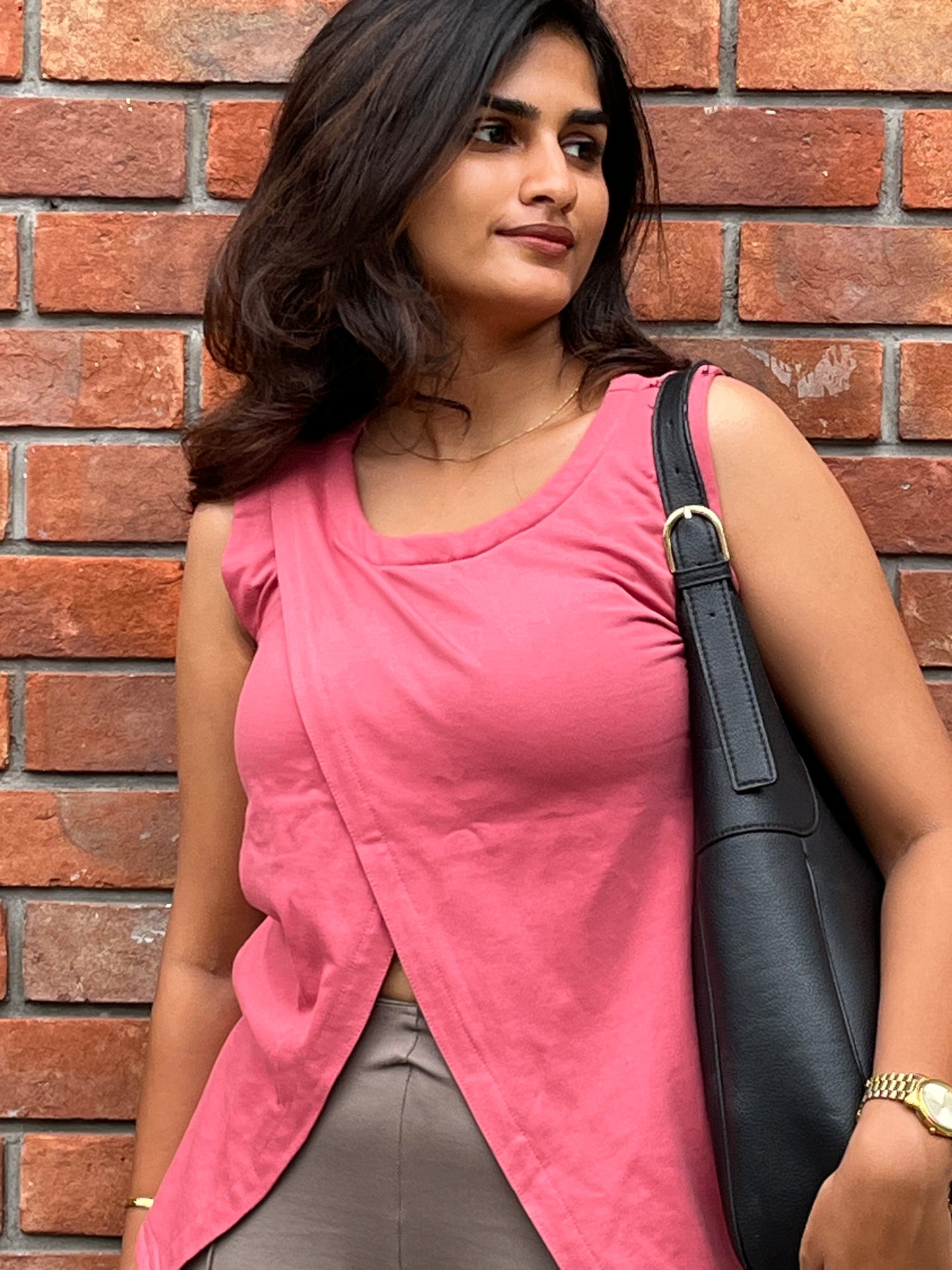 The Split Tee-Pink
